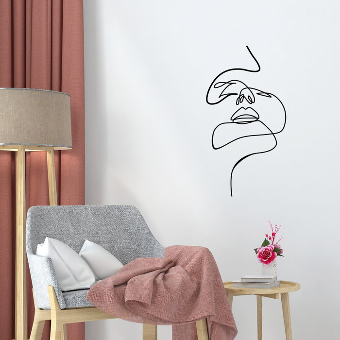 Wallity Glycon Accesorio decorativo de pared de metal Negro